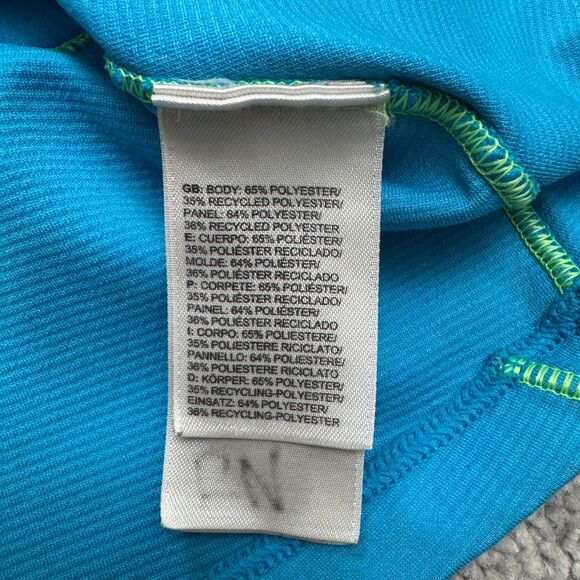 The North Face FlashDry 1/4 Zip Pullover Jacket Womens Small Blue Neon Green - Picture 12 of 16